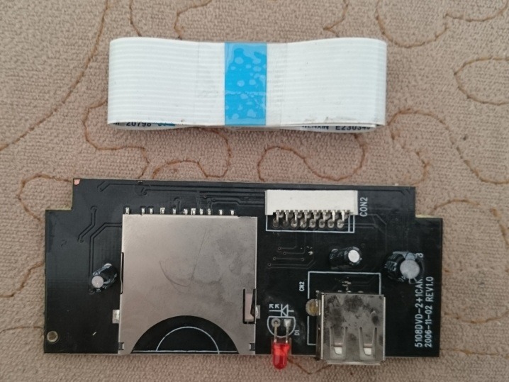 برد رم ریدر USB و SD با کابل فلت