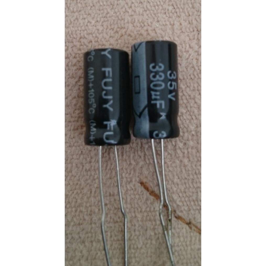 خازن 330 میکرو 35 ولت Fuji ژاپنی