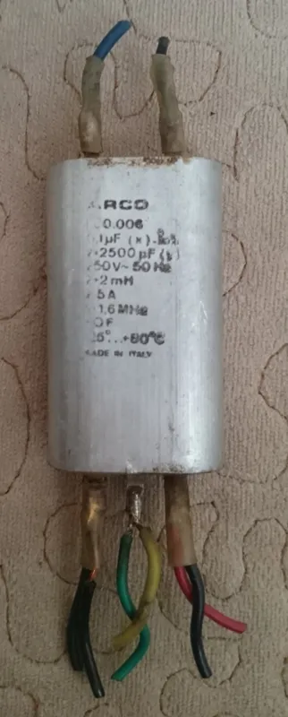 خازن AC روغنی 0.1 میکرو 2.2 نانو 2.2 میلی ایتالیا