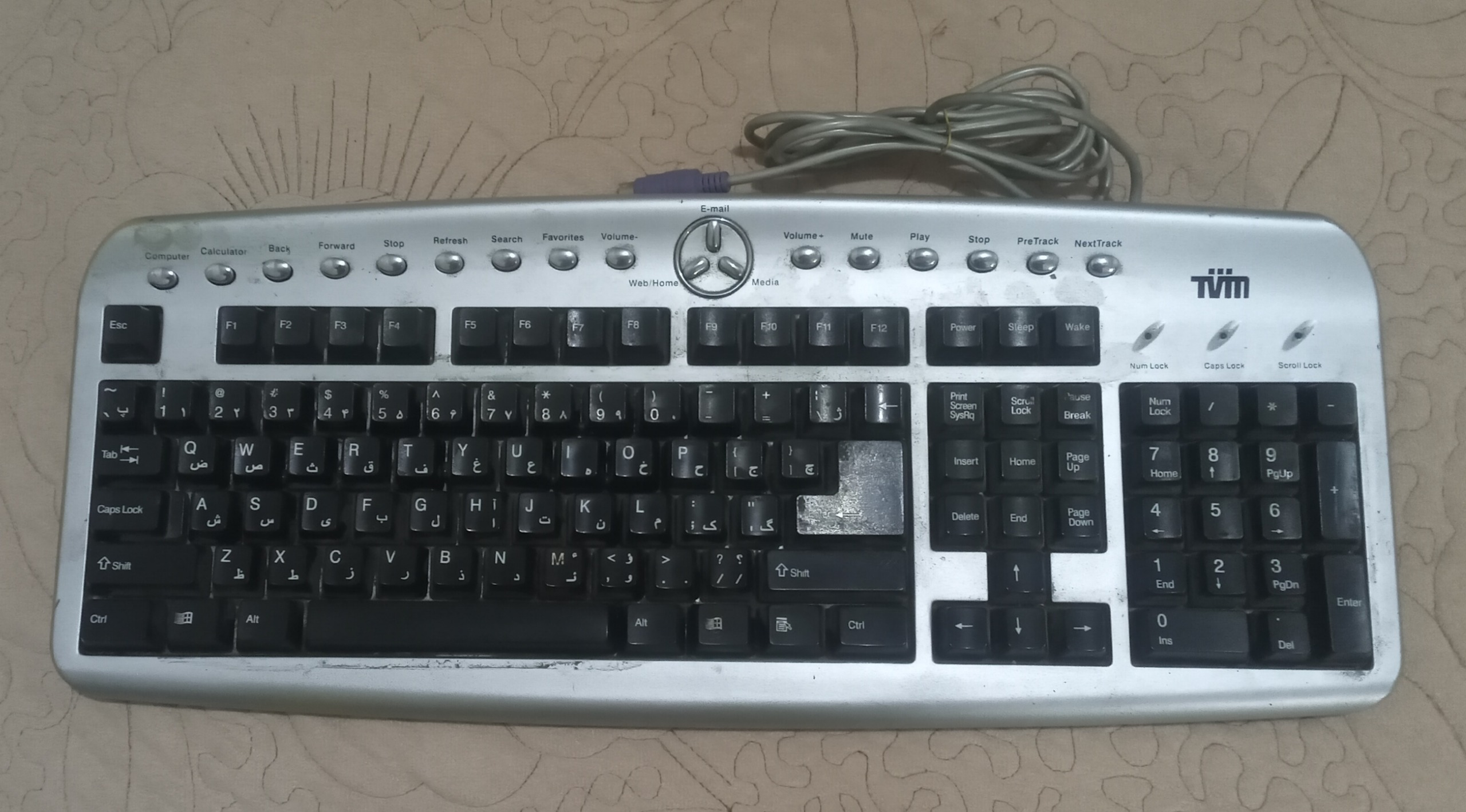 کیبورد مولتی مدیا TVM باسیم PS2 مدل DLK-9782