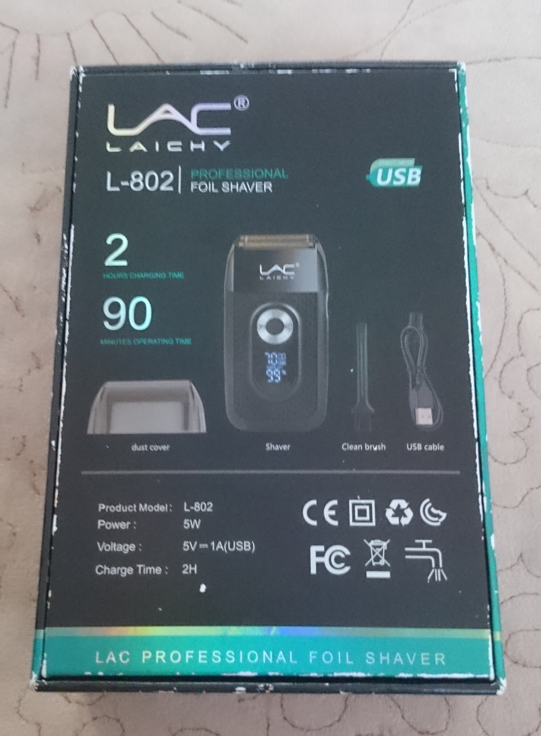 ماشین اصلاح صورت لایجی L-802 تیغه تیتانیوم ضد آب