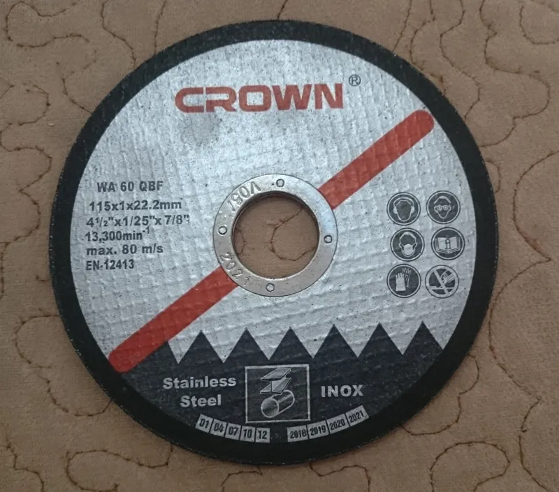 صفحه برش آهن CROWN سایز 22.2 1 115