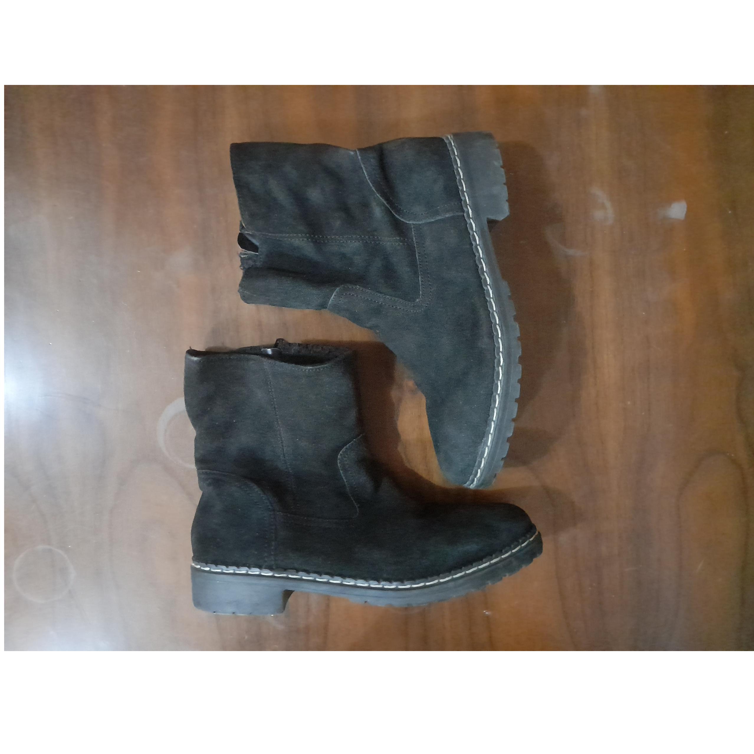 نیم بوت جیر مشکی سایز 39 - در حد نو - اورژینال