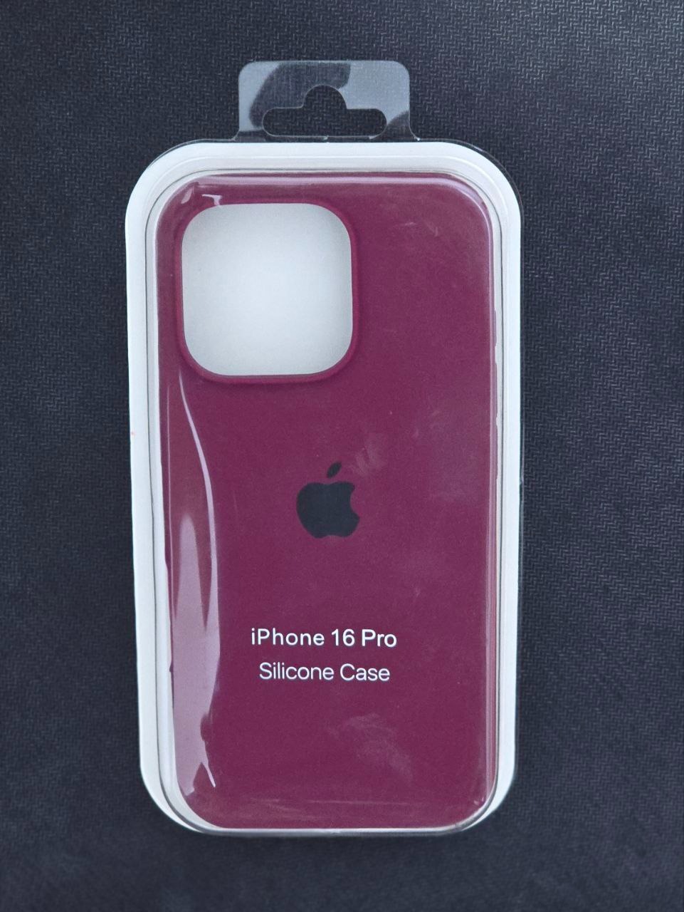 کاور سیلیکونی قرمز شرابی برای iPHONE 16 PRO