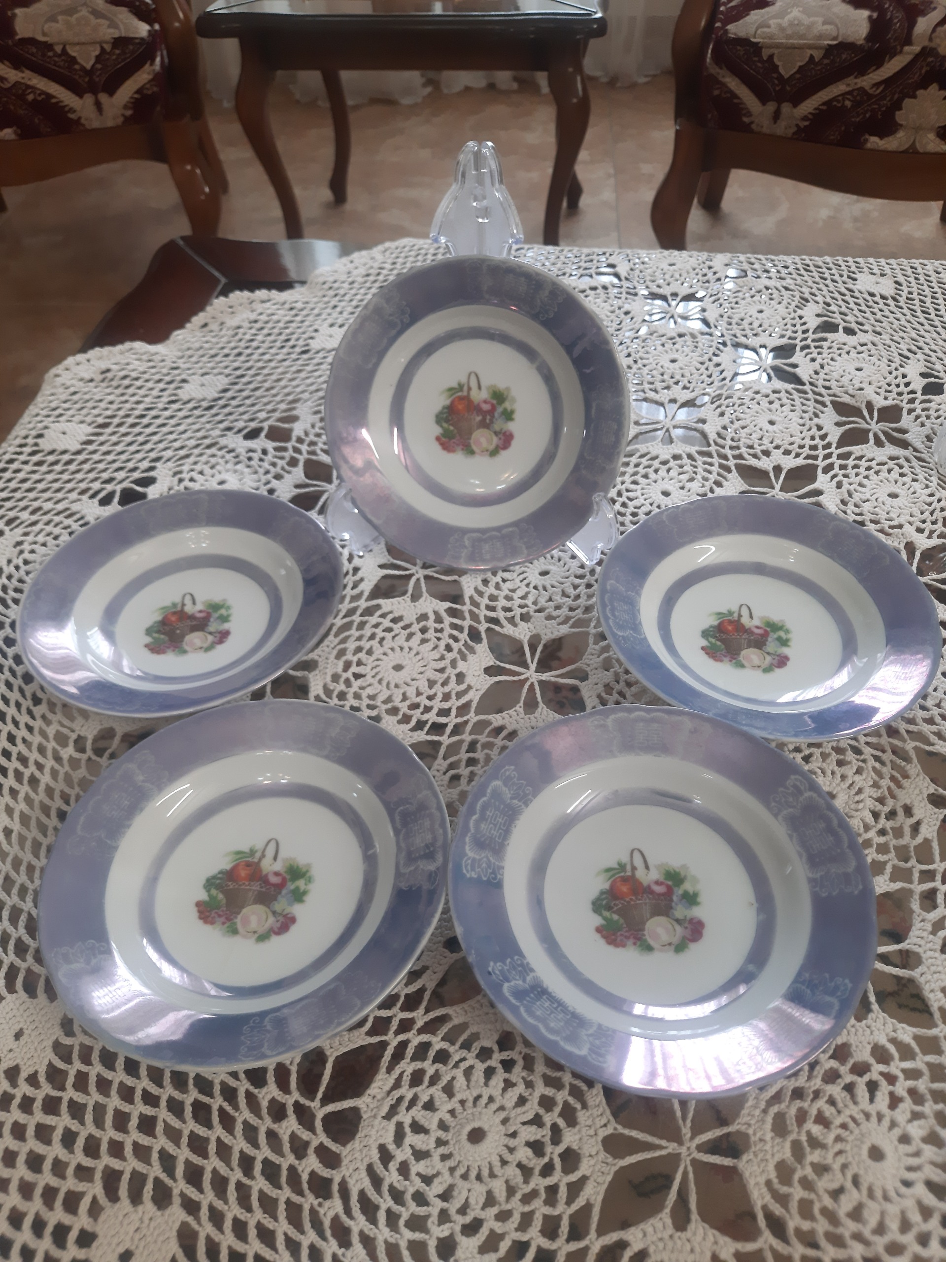 پیش دستی آبی بنفش خوشرنگ ژاپن