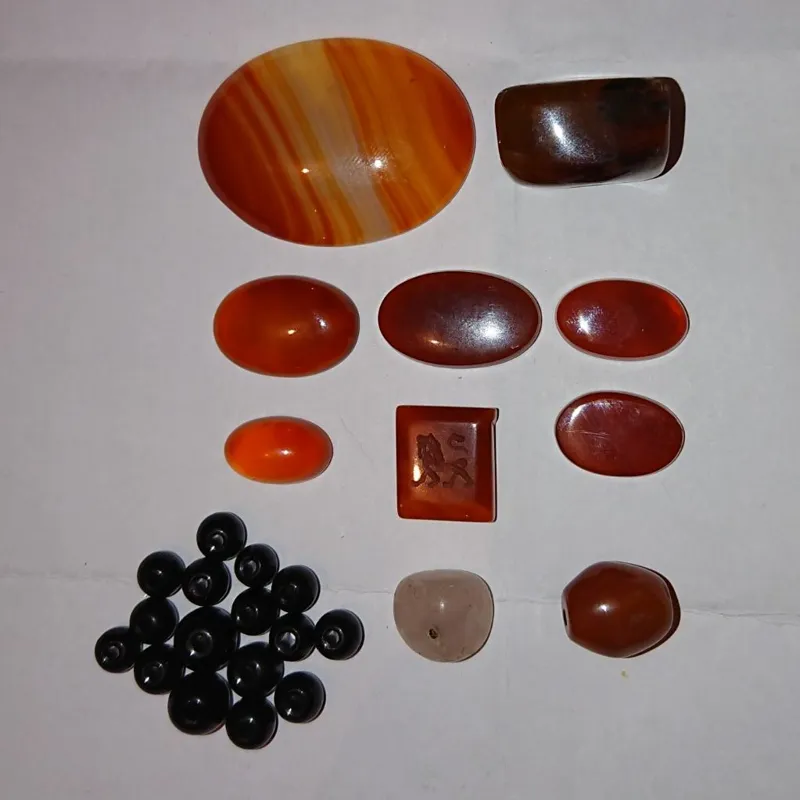 26 عدد مهره عقیق و شبح قدیمی