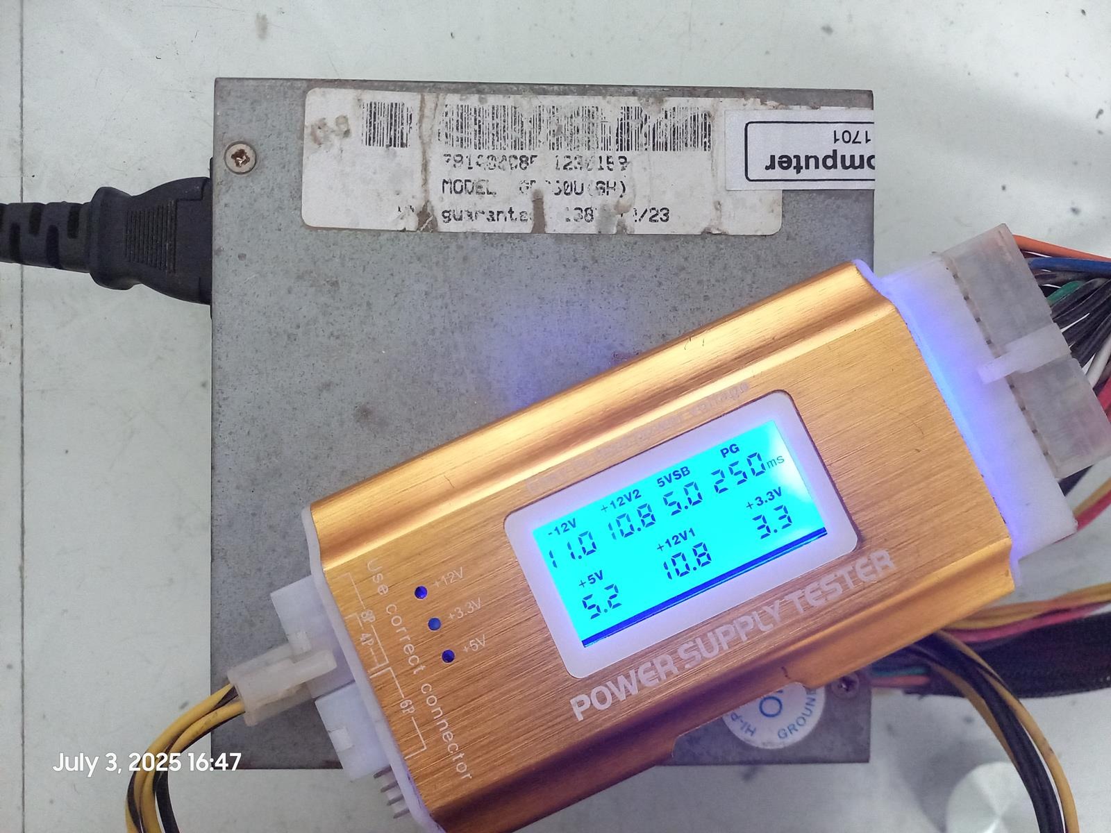 مینی پاور Green GP250u فن دوبل 20 پین