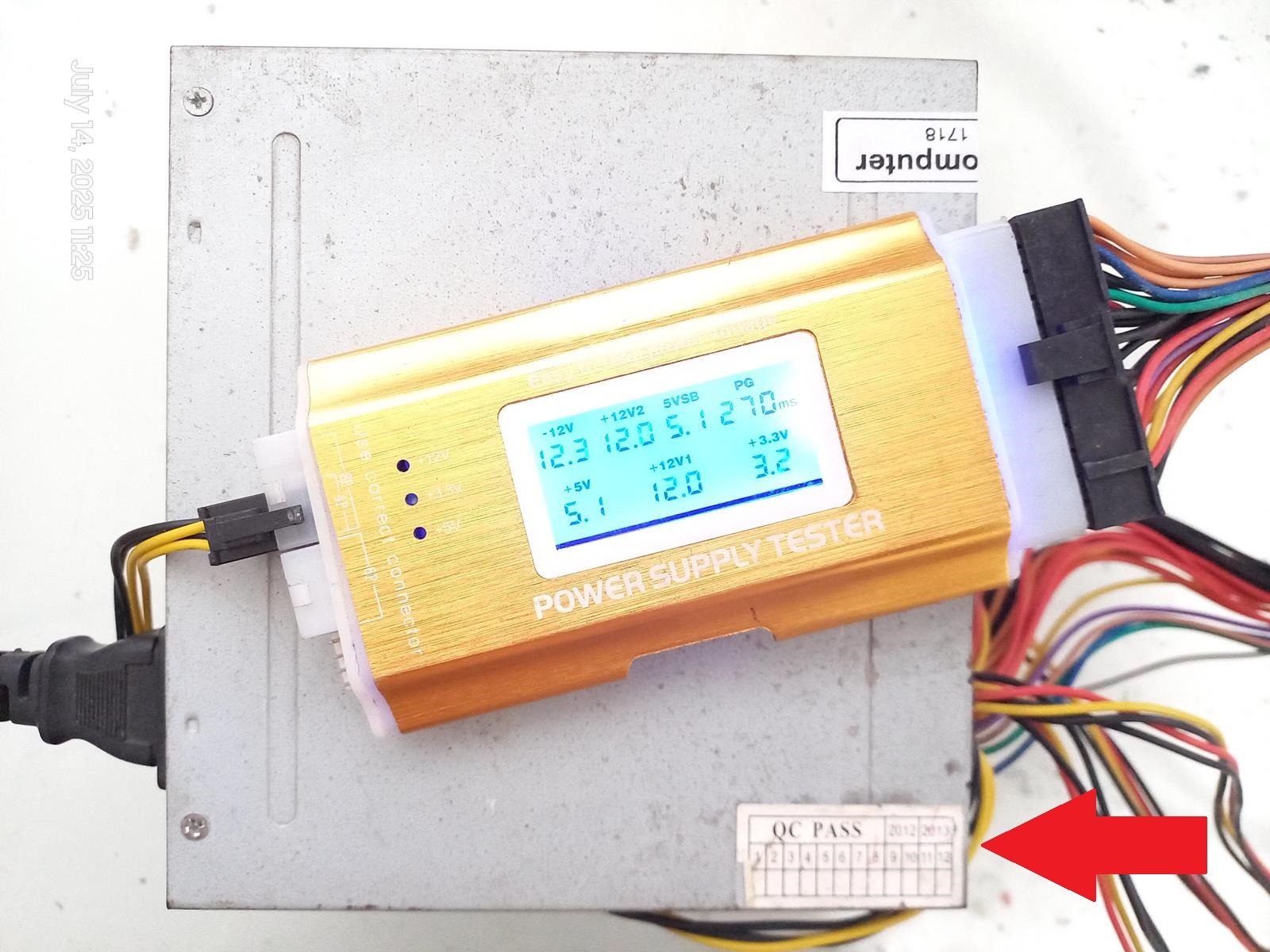 پاور Oroco P5-1100 فن کوچک 24 پین پلمب