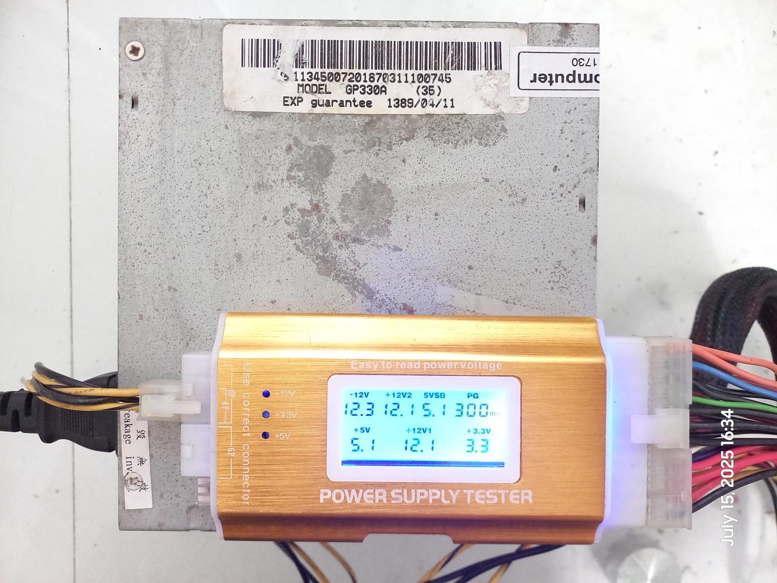 پاور Green GP330A فن کوچک 24 پین کد 1730