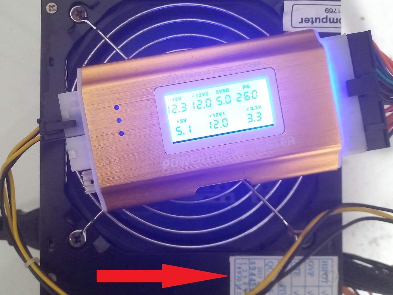 پاور Vistac ATX1500W فن بزرگ 24 پین