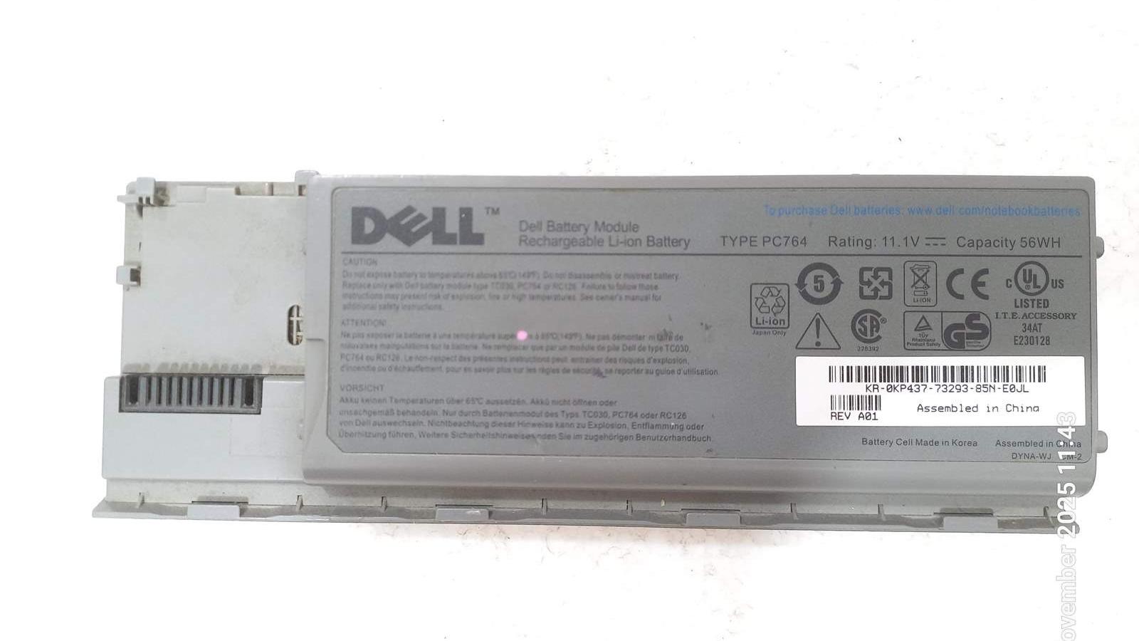 باتری لپ تاپ Dell PC764