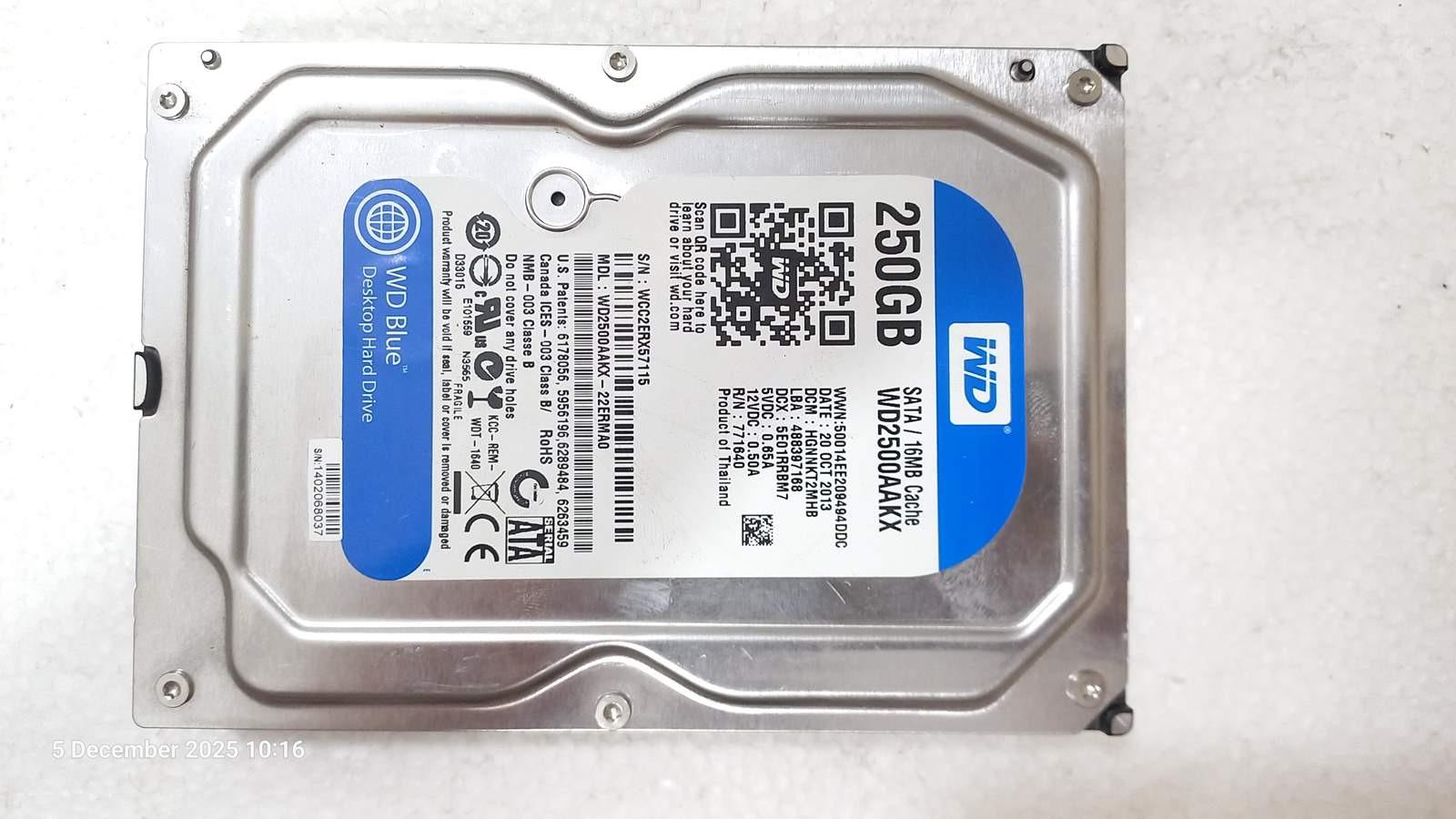 هارد وسترن WD2500AAKX 250GB سلامت 100%