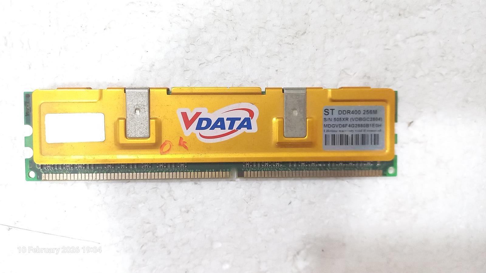 رم DDR ظرفیت 256MB برند VDATA باس 400 هیت سینک دار