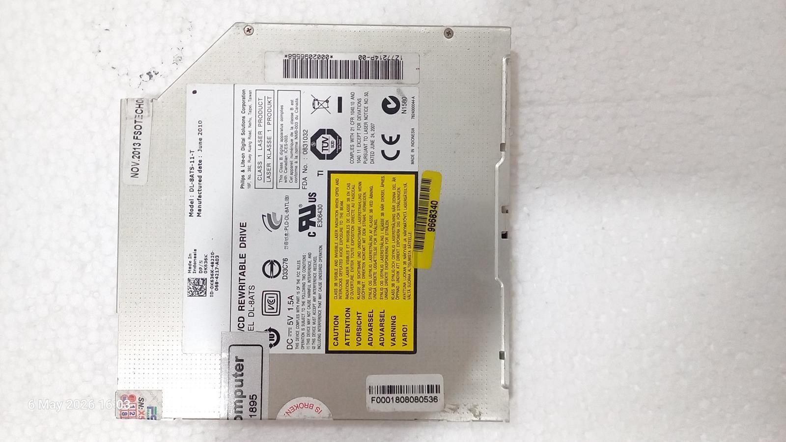 رایتر DL-8ATS پورت ساتا لپ تاپ 12/5mm مکشی