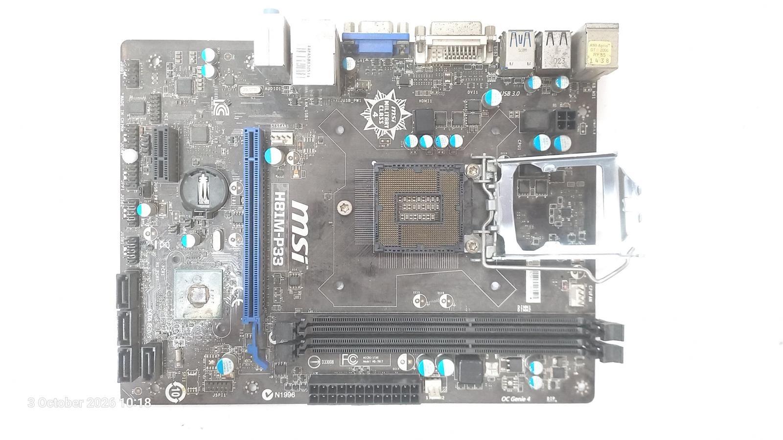 مادربرد MSI H81M-P33 سوکت 1150 معیوب