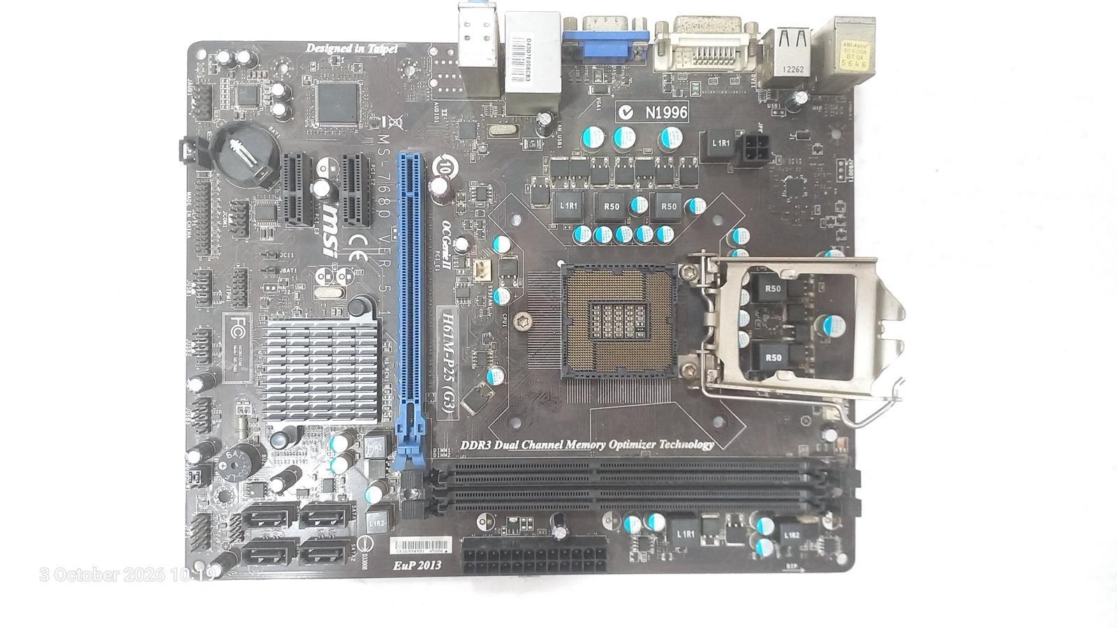 مادربرد MSI H61M-P25 سوکت 1155 معیوب