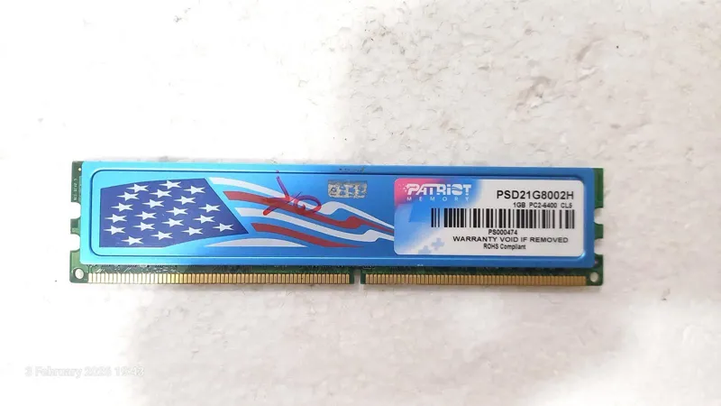 رم پاتریوت DDR2 ظرفیت 1GB باس 800 هیت سینک دار