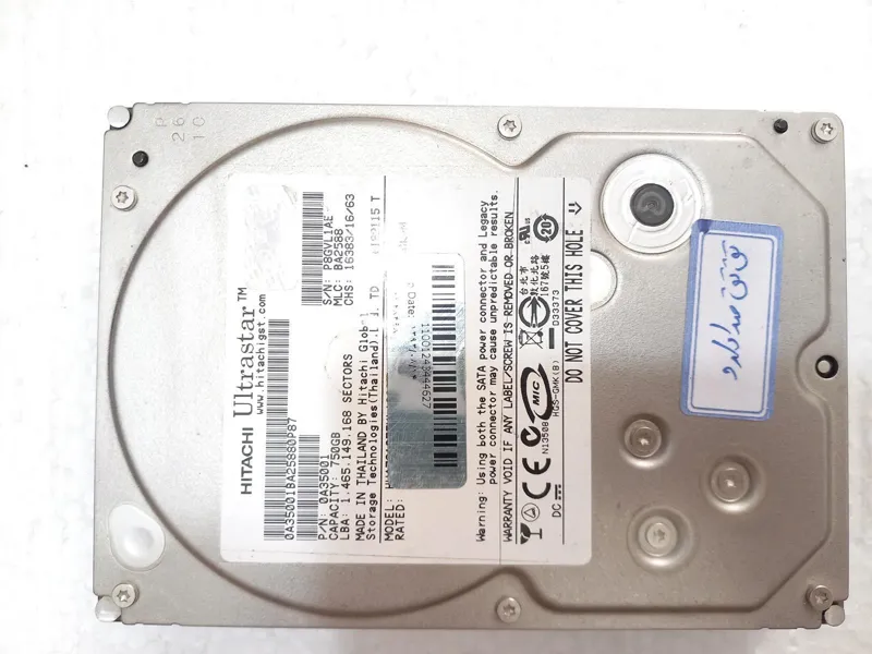 هارد هیتاچی 750 گیگابایت معیوب