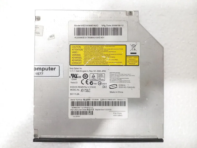 رایتر AD-7580S پورت ساتا لپ تاپی 12/5mm با پانل
