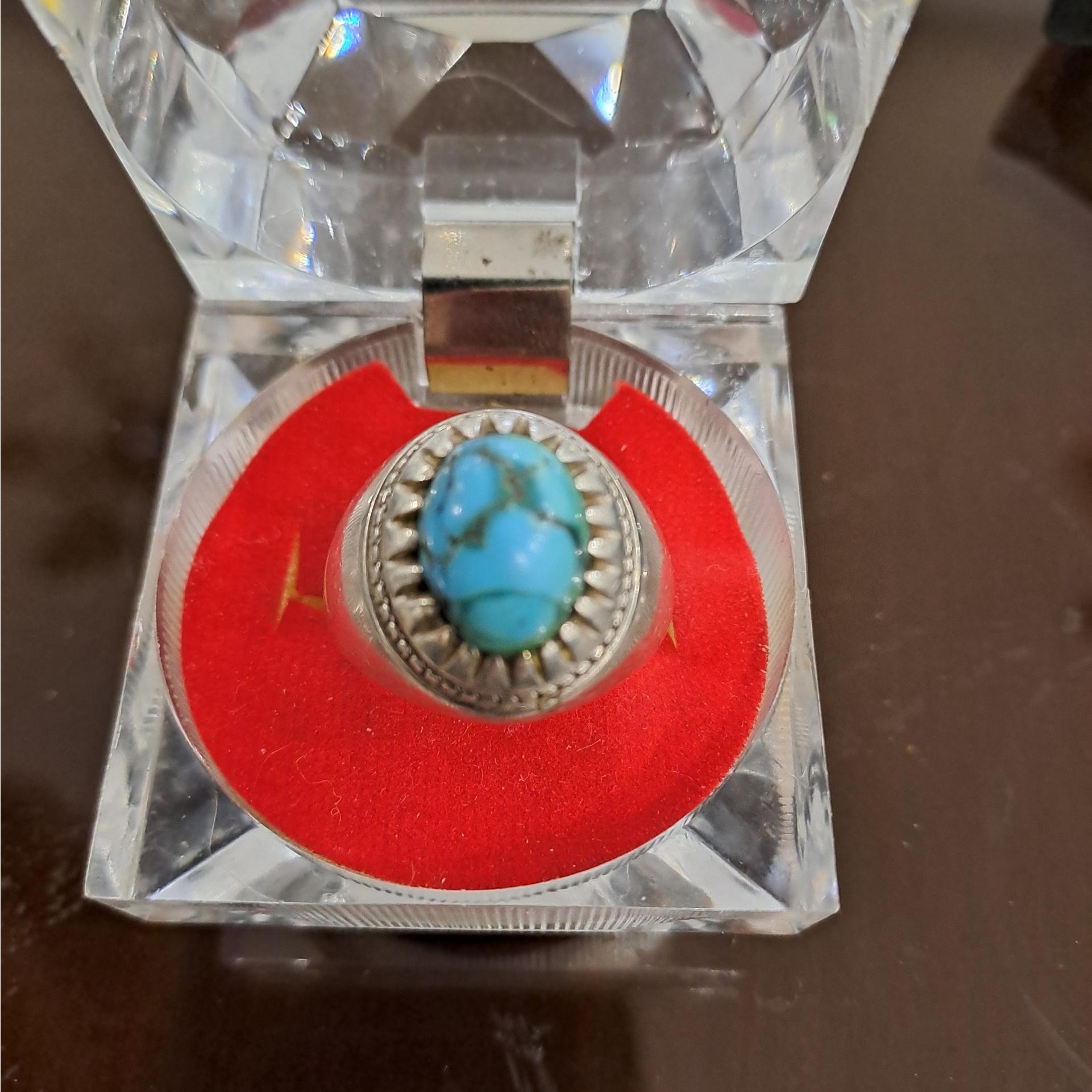 انگشتر فیروزه نیشابور رکاب فیلی  استاد نوروزی