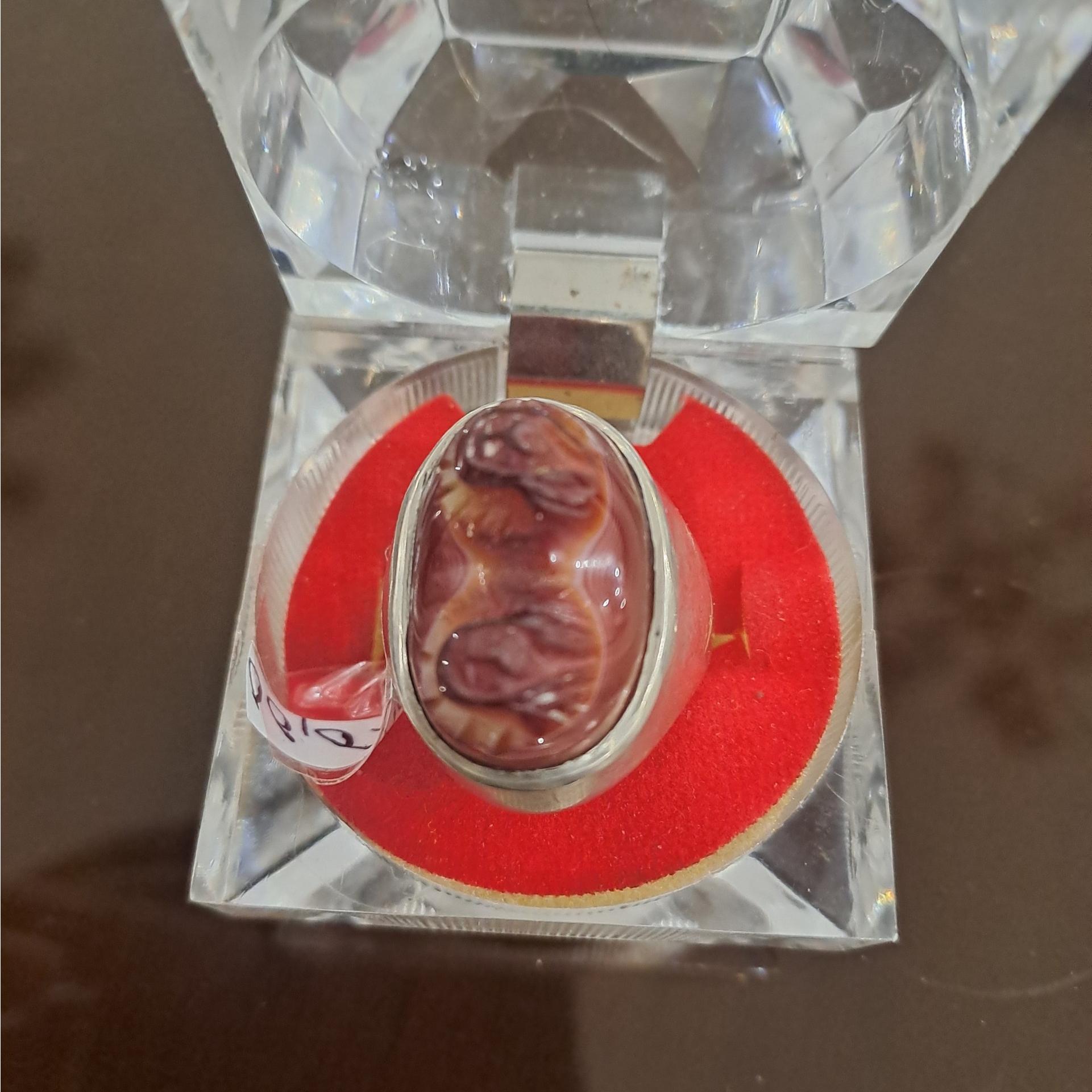 انگشتر عقیق دو شمایل