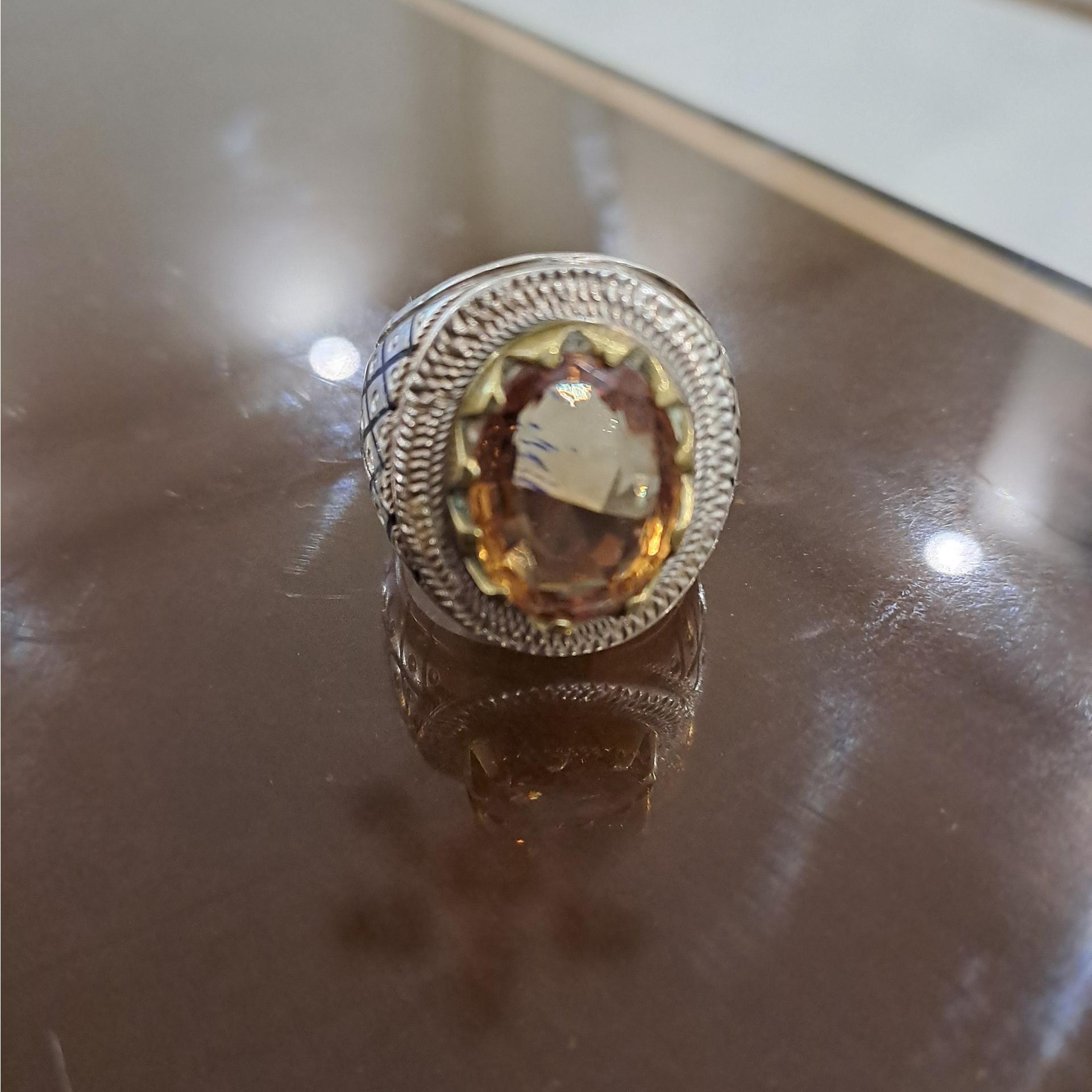 انگشتر الکساندریت  رکاب دستساز استاد دهقان