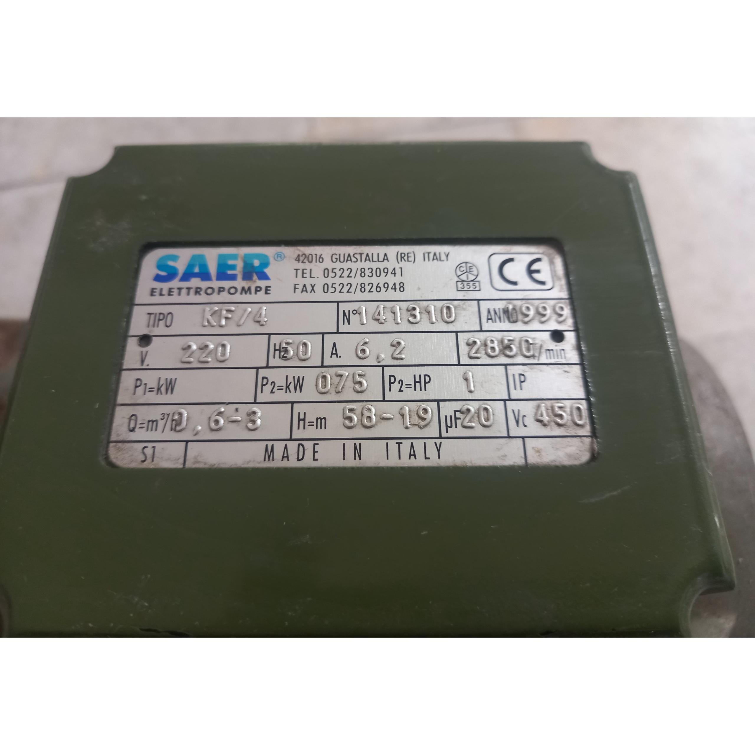 پمپ آب SAER ایتالیا