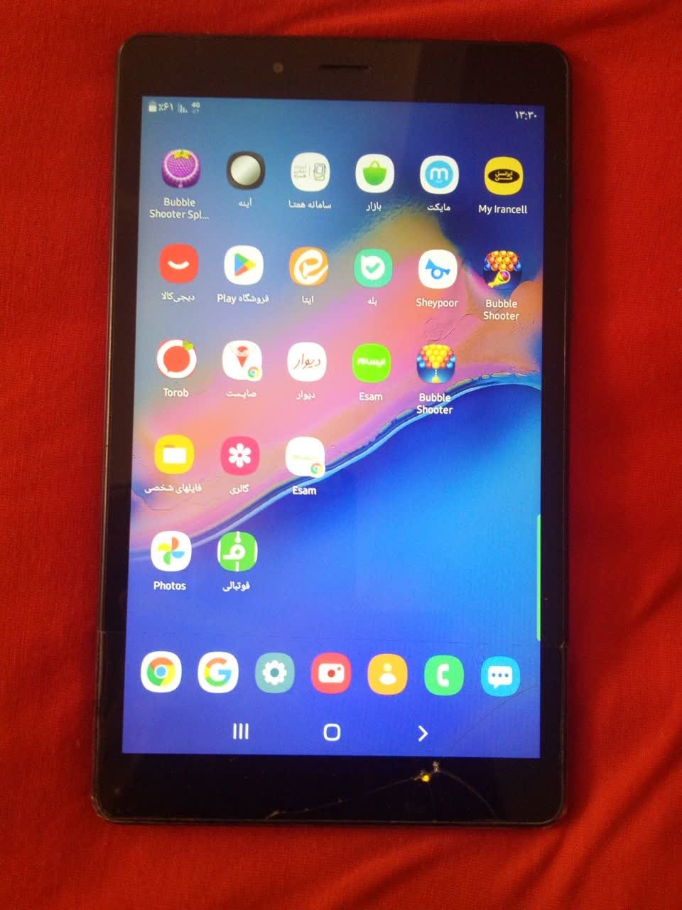 سامسونگ گلکسی،(TABA82019)SMT295)تمیزدرحال کار