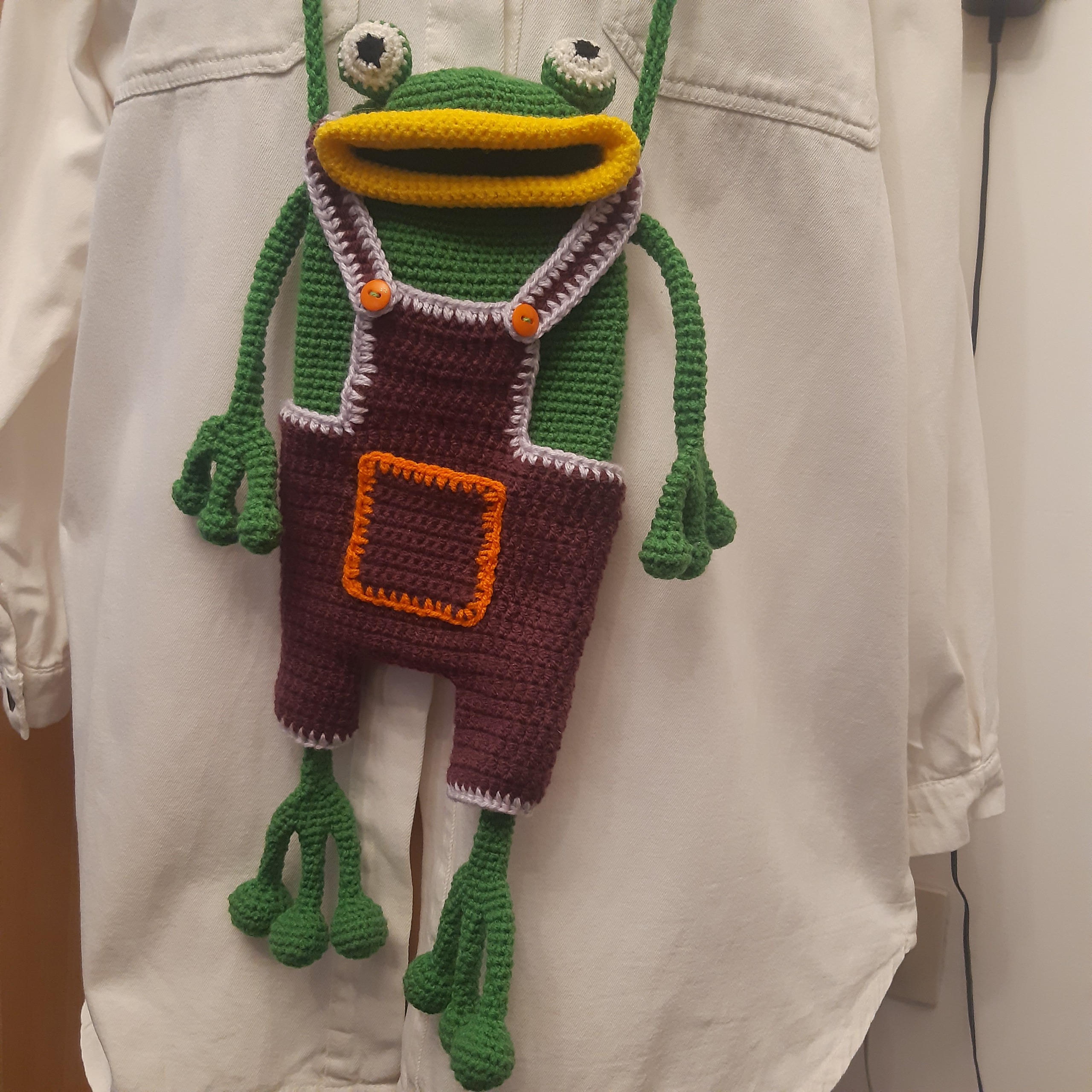 کیف قورباغه ای موبایل دستباف