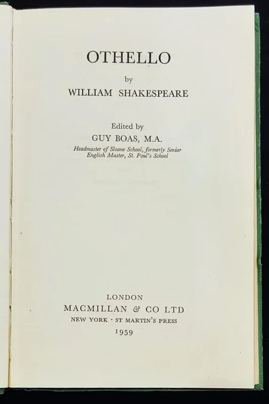 OTHELLO by William Shakespeare