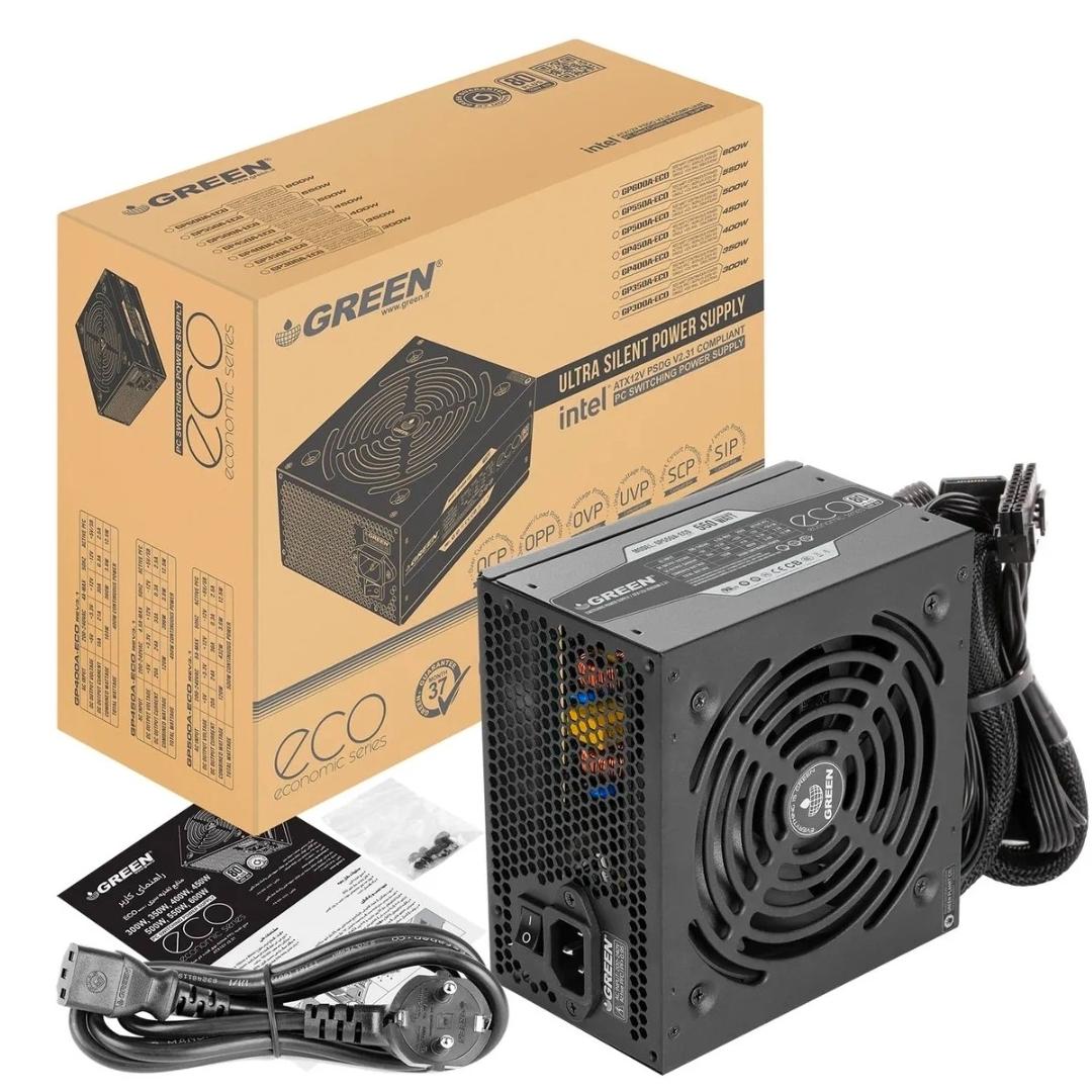 پاور (منبع تغذیه) گرین مدل GP550A-ECO