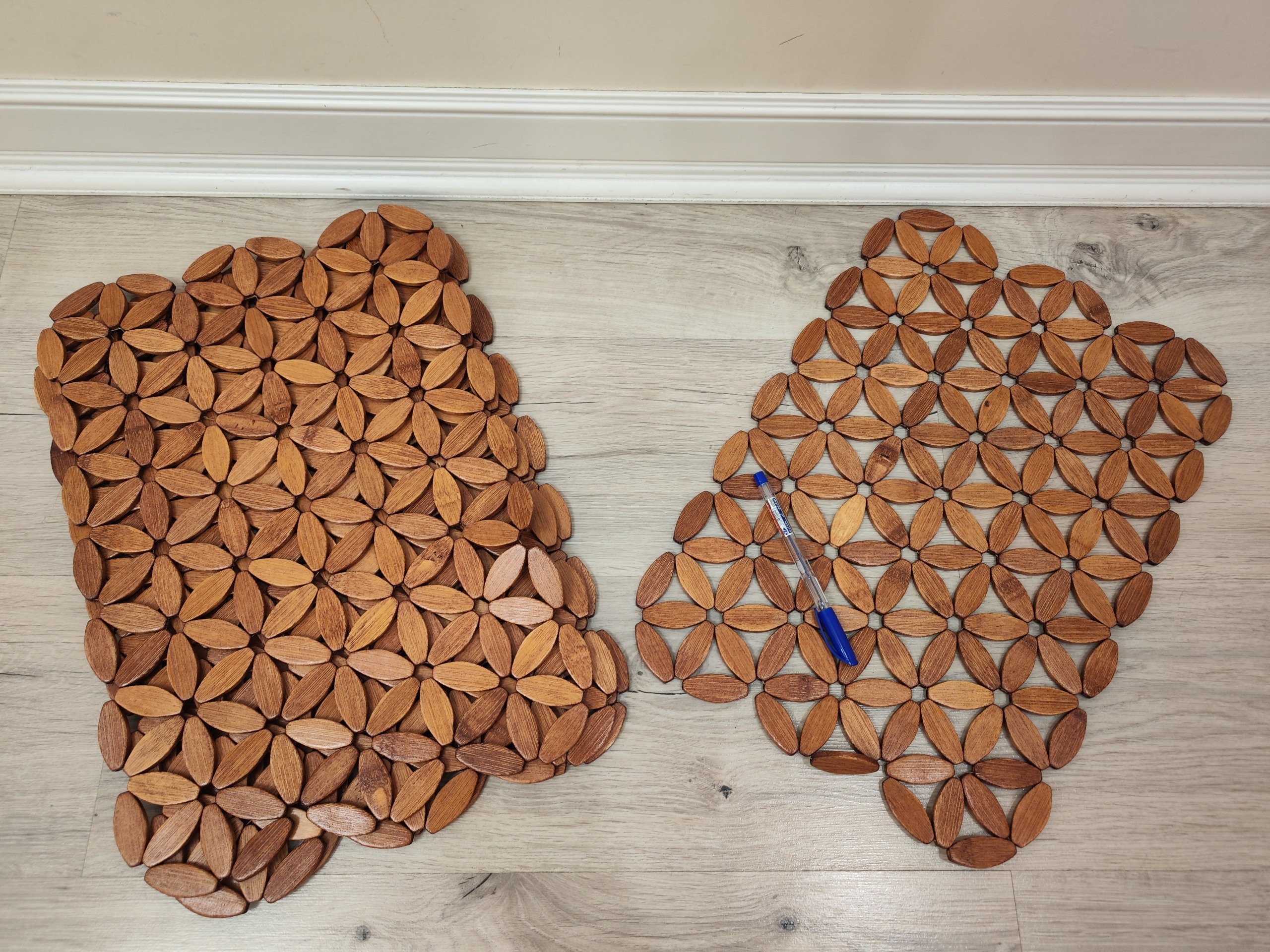 زیر بشقابی چوبی