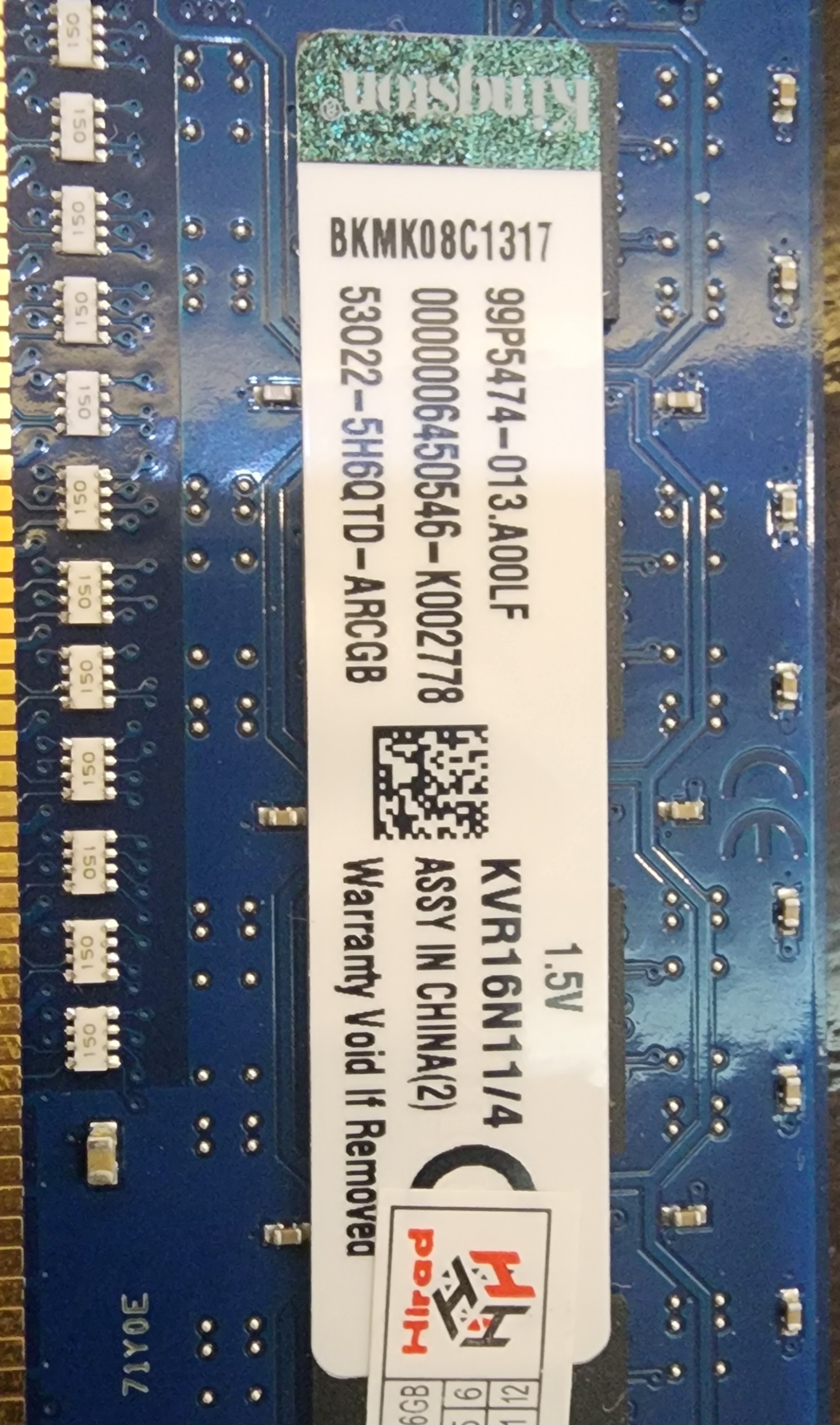 Kingston RAM DDR3 1600MHz CL11