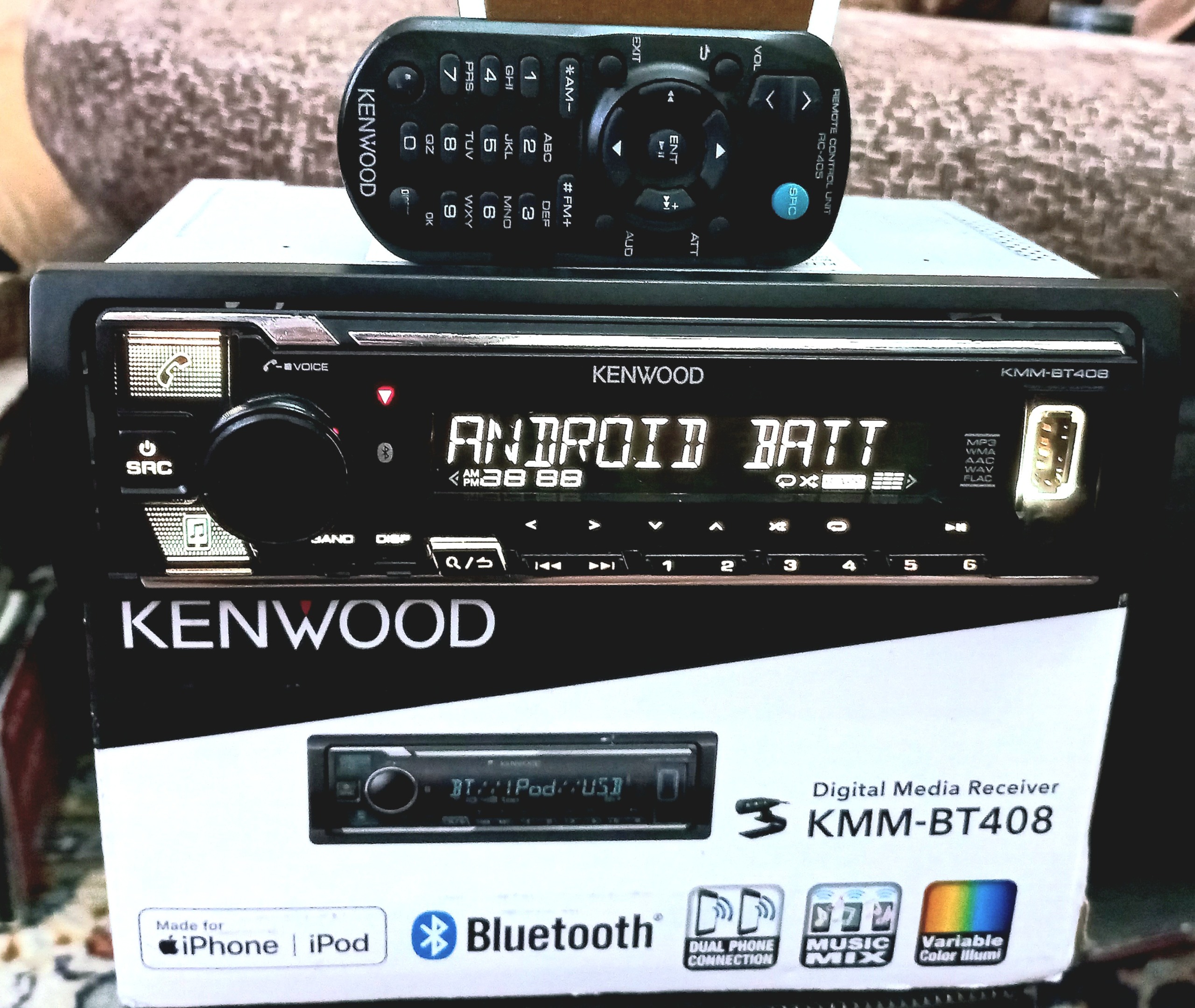 ضبط کنوود KMM BT408 دکلس 6 خروجی اصل