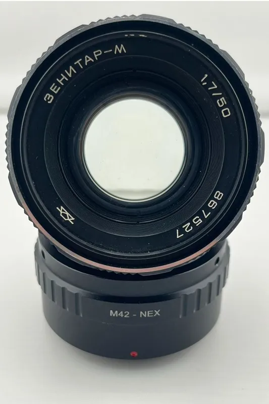 zenitar 50mm f1/7   تبدیل پیچی m42 به سونی E