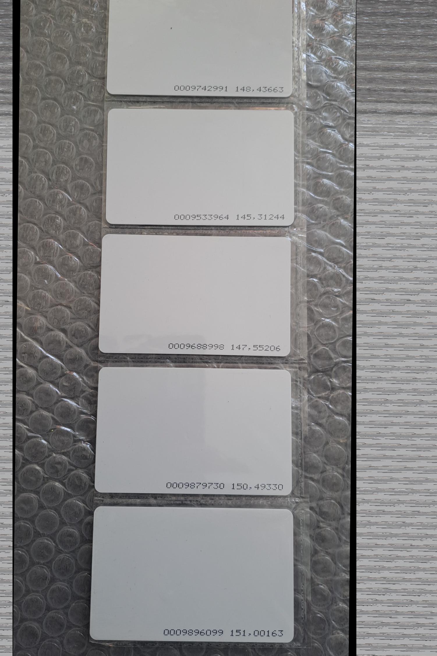 کارت rfid سفید (پک 5 تایی)