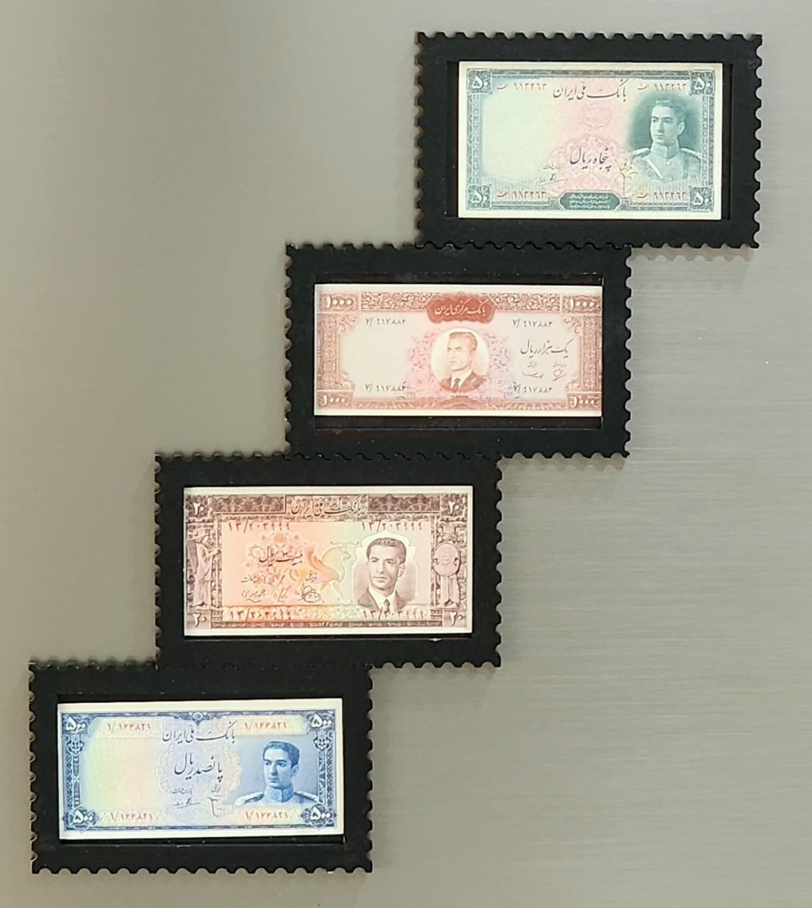 پک 4تایی مگنت رو یخچالی طرح اسکناس شاهی