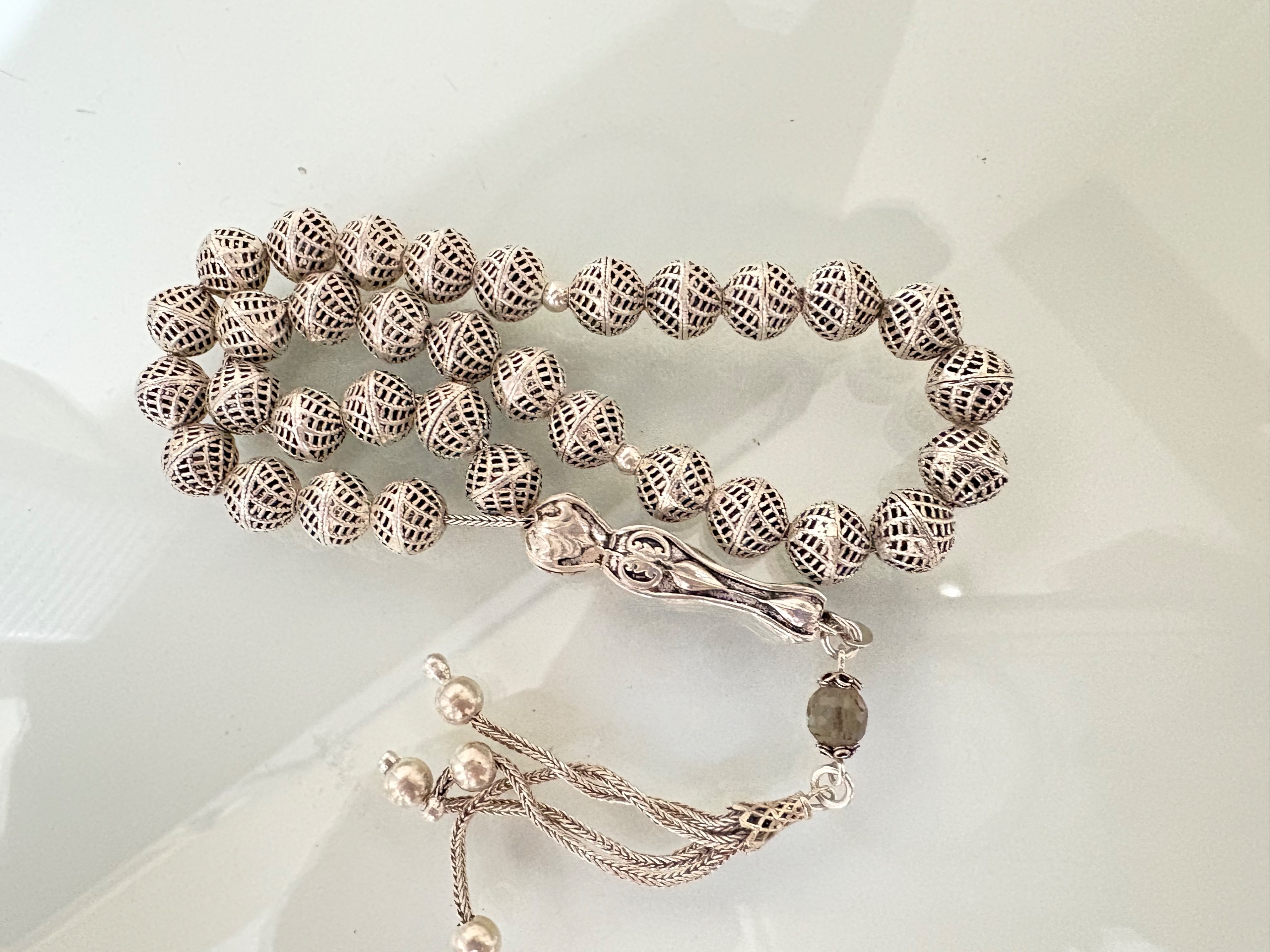 تسبیح نقره 925