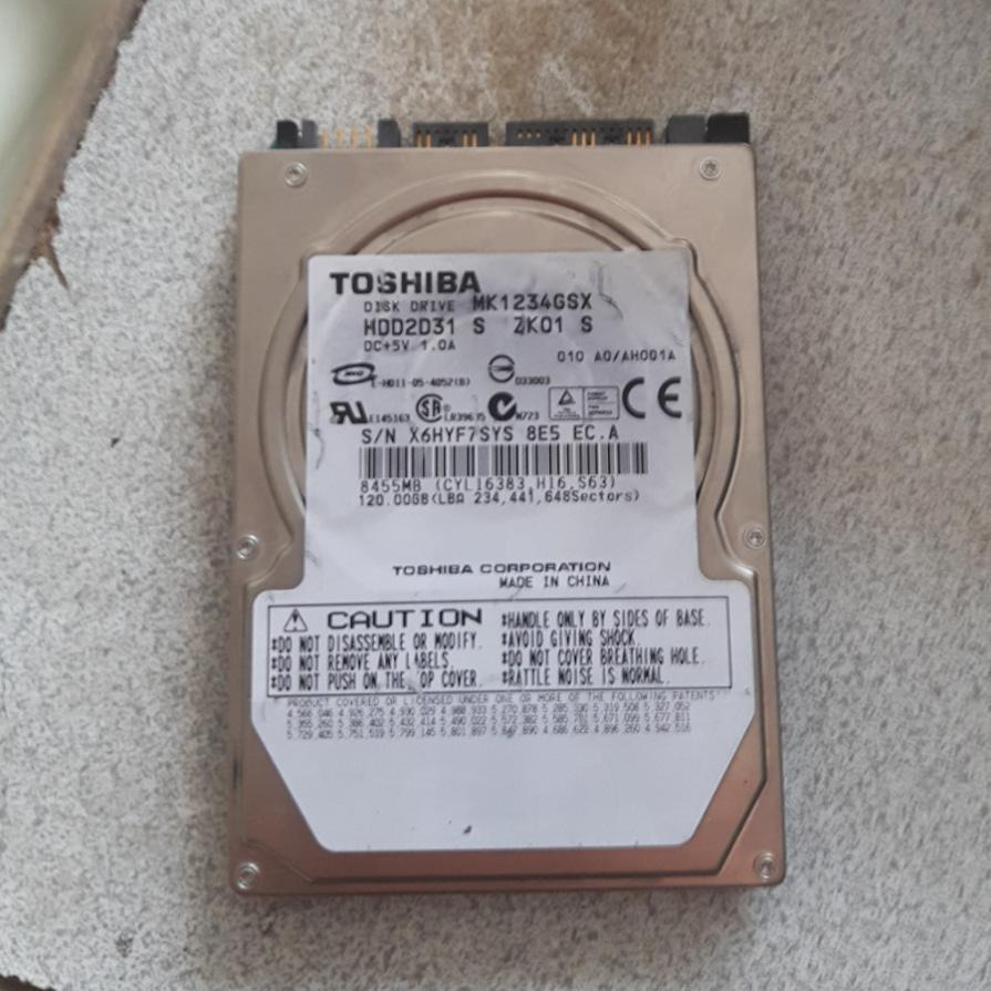 هارد لپ تاپ 120 گیگ توشیبا TOSHIBA ساتا خور