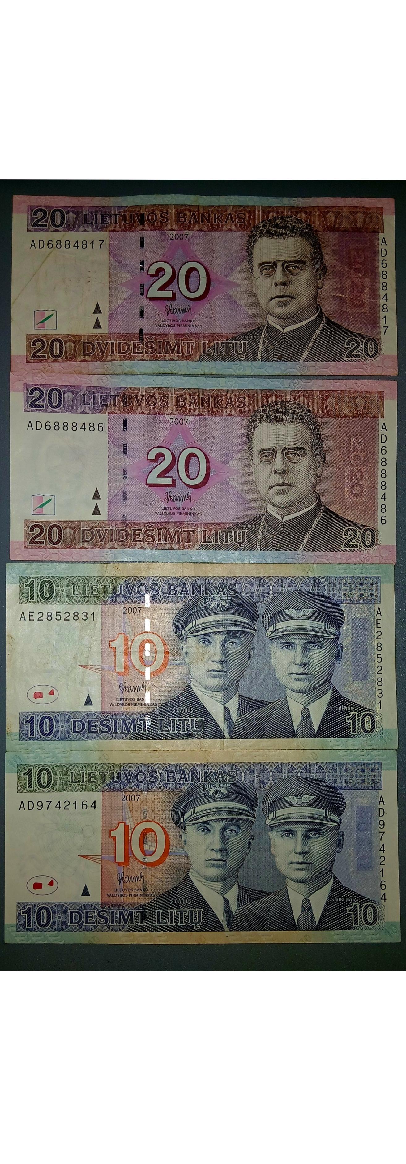 لیتوانی ست 10 و 20 لیتاس 2007