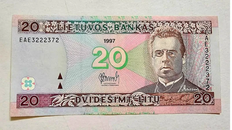 لیتوانی 20 لیتاس 1997 (AUNC)