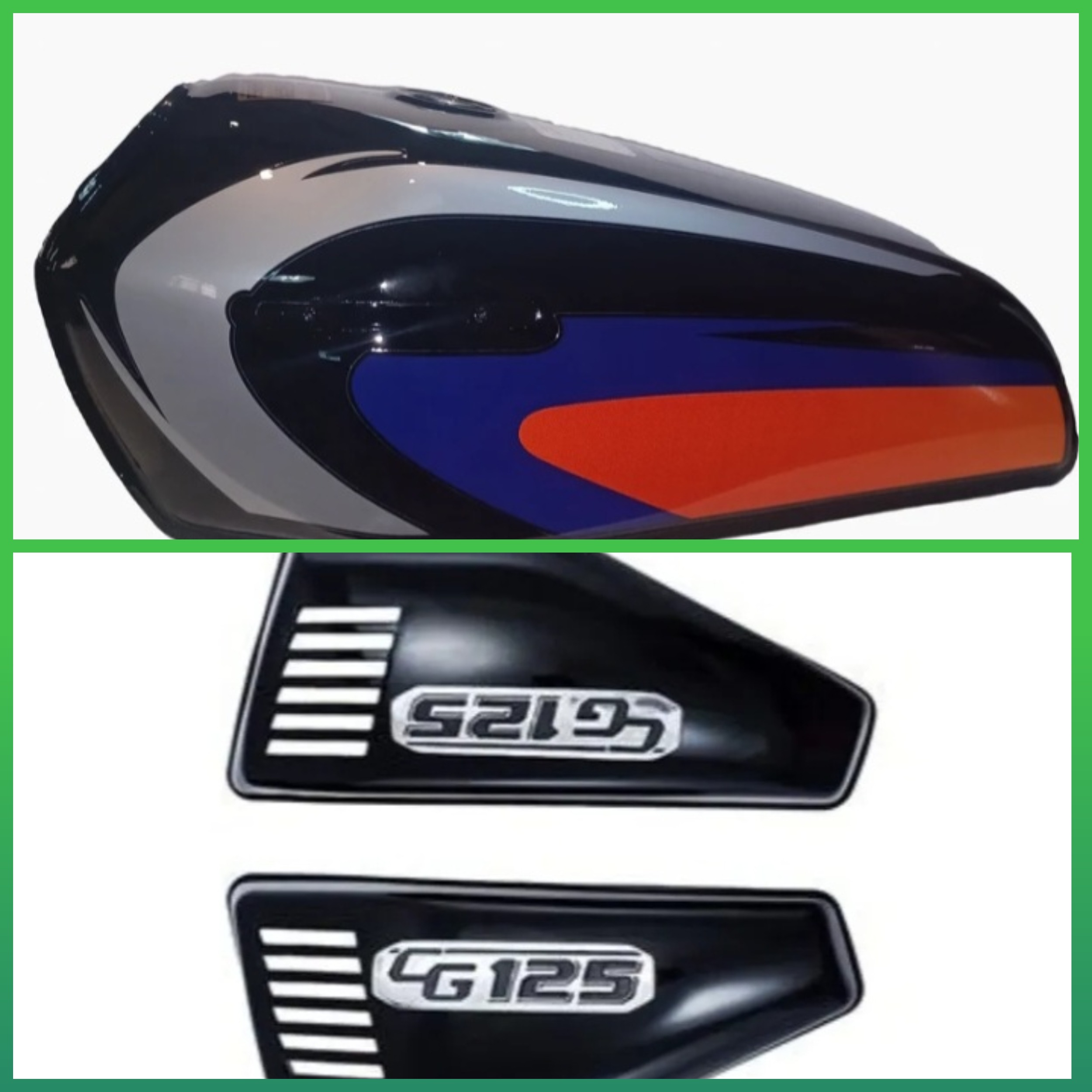 باک و قاب بغل مشکی موتور سیکلت هندا 125