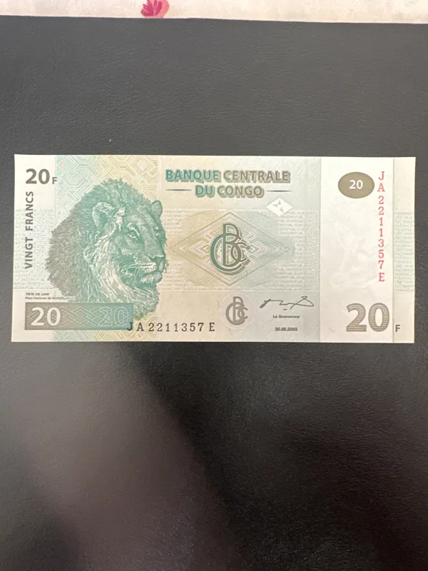 اسکناس 20 فرانک کنگو