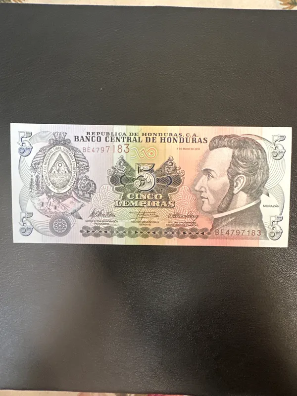 اسکناس 5 لیمپراس هندوراس