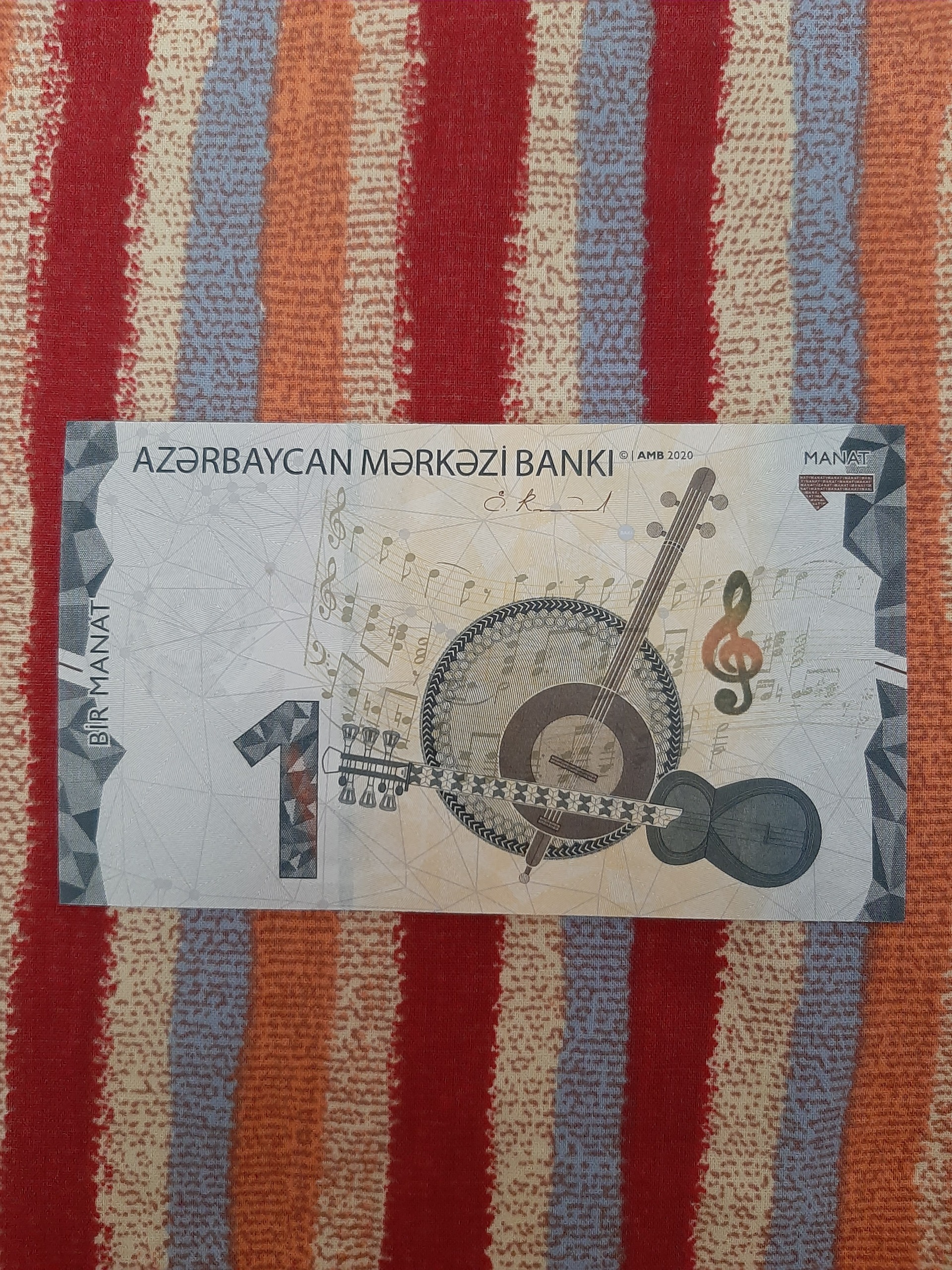 اسکناس 1 منات آذربایجان