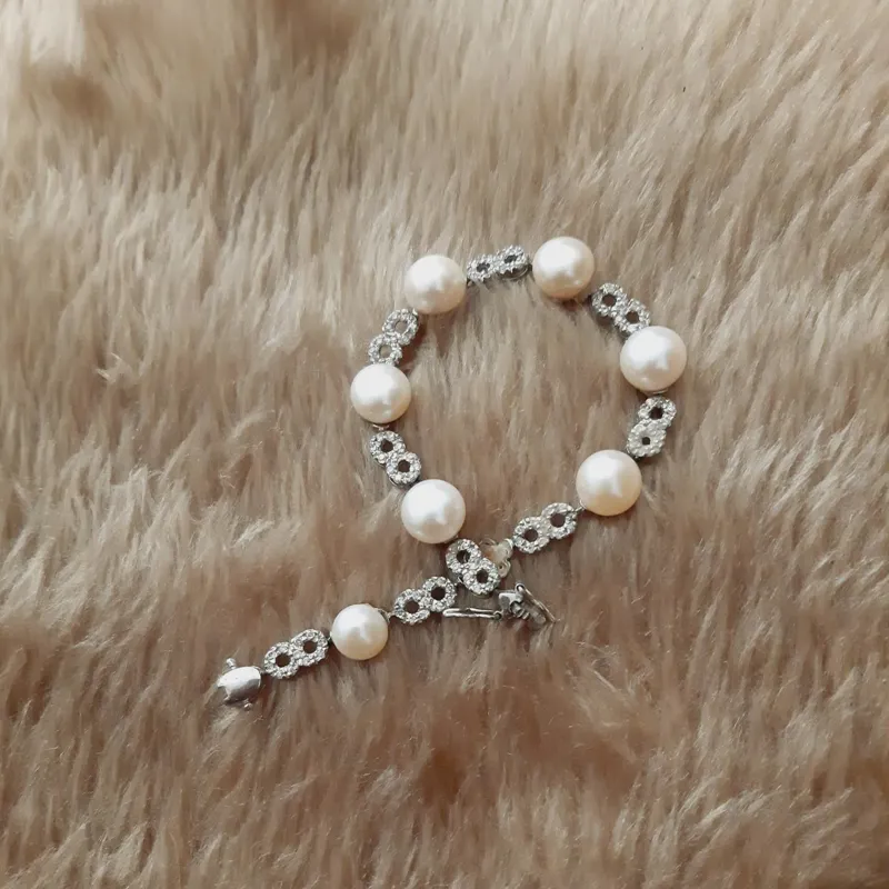 دستبند نقره مروارید