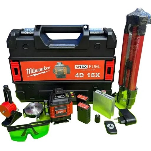 تراز لیزری 4 بعدی نور سبز 16 خط میلواکی مدل M16X