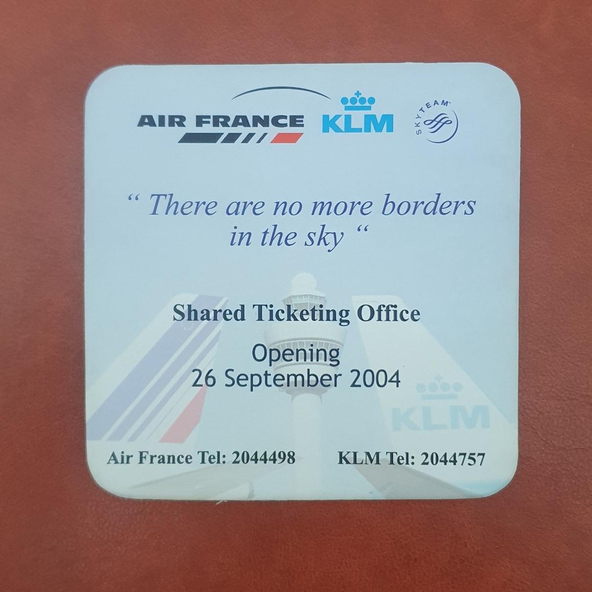 کارت ویزیت شرکت هواپیمایی KLM AIR FRANCE