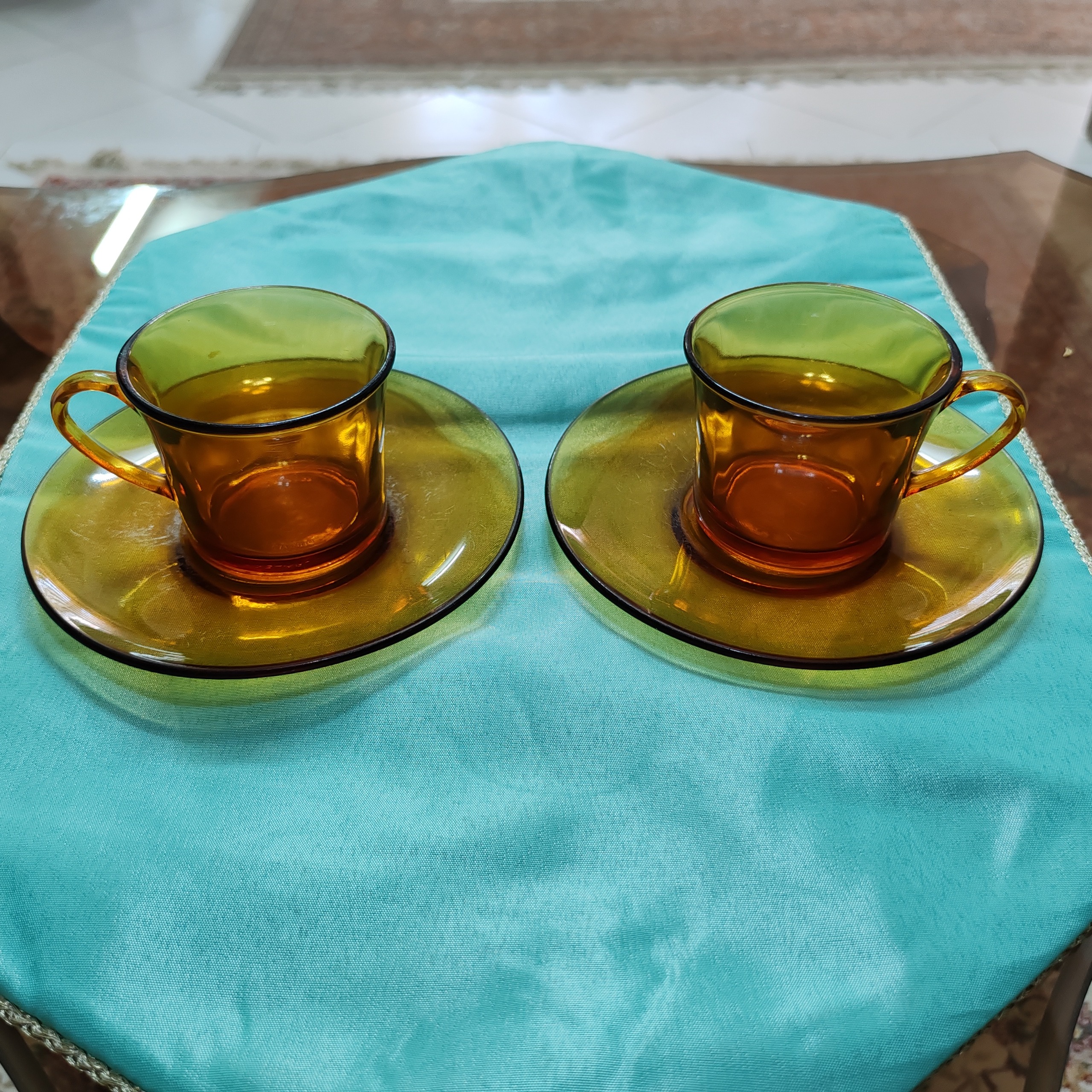 2عدد فنجان نعلبکی فرانسوی قدیمی آنتیک کلکسیونی