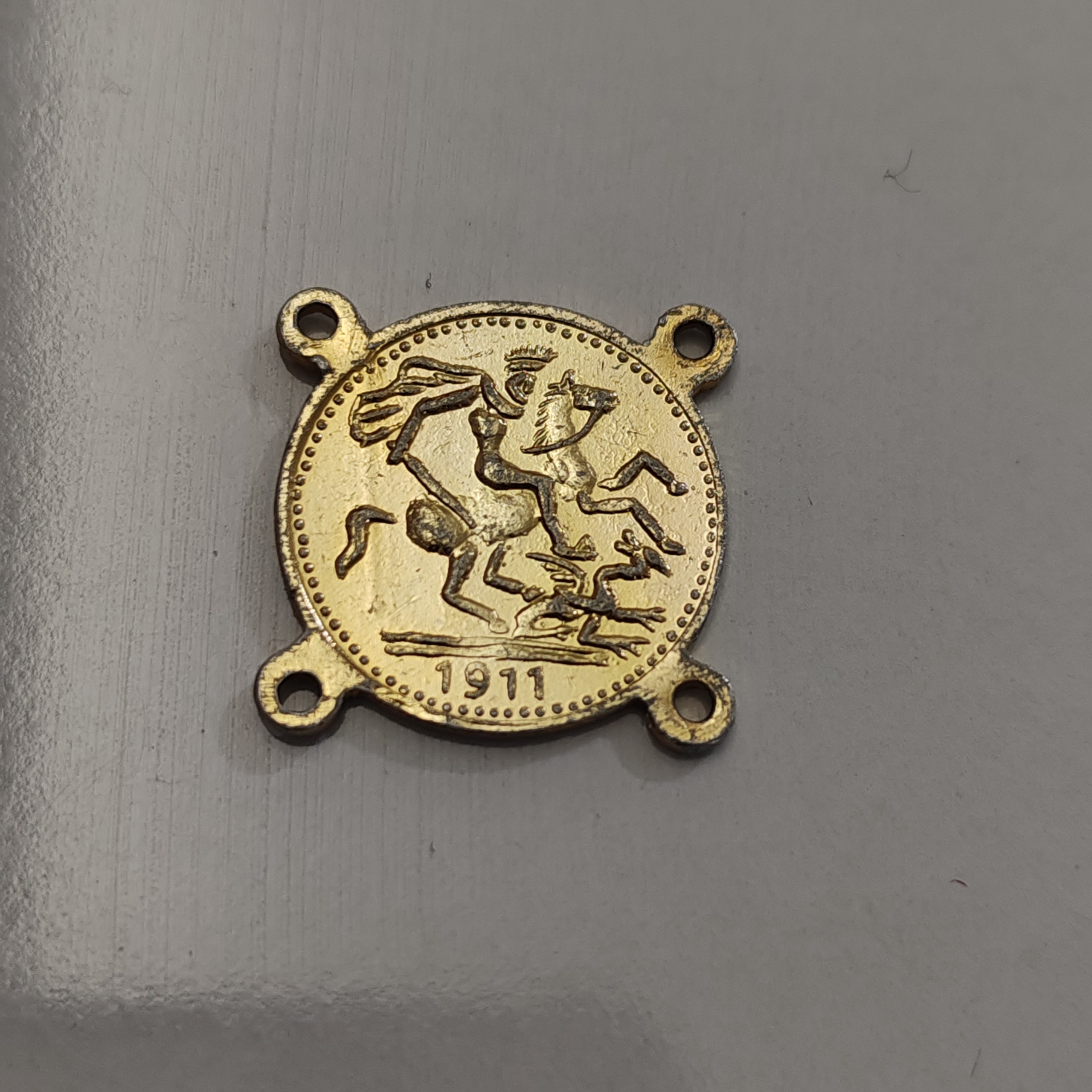 سکه پولک آویزی مرد اسب سوار 1911 کلکسیونی